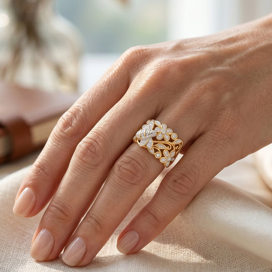 EVER TRUE Weißer Diamant Ring Nickelfreies Messing (Größe 21.00)