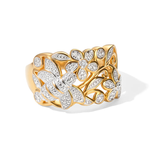 EVER TRUE Weißer Diamant Ring Nickelfreies Messing (Größe 21.00)