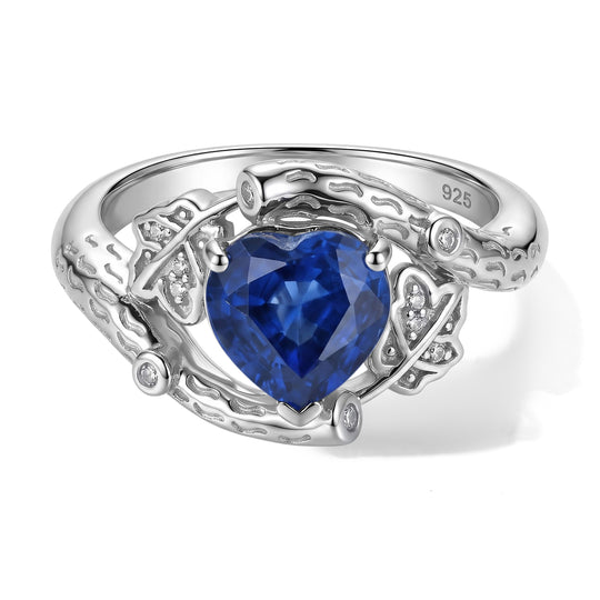 GP - AA Kyanit, Kanchanaburi Blauer Saphir Ring 925 Silber Rhodiniert (Größe 21.00) ca. 2,41 ct