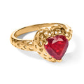 GP - AA Afrikanischer Rubin (Fissure gefüllt), Kanchanaburi Blauer Saphir Ring 925 Silber 750 Gelbgold vermeil (Größe 17.00) ca. 2,60 ct