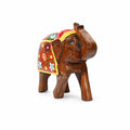 Livmore Handpainted Wooden Elephant Size-20 Cms Color-Multi