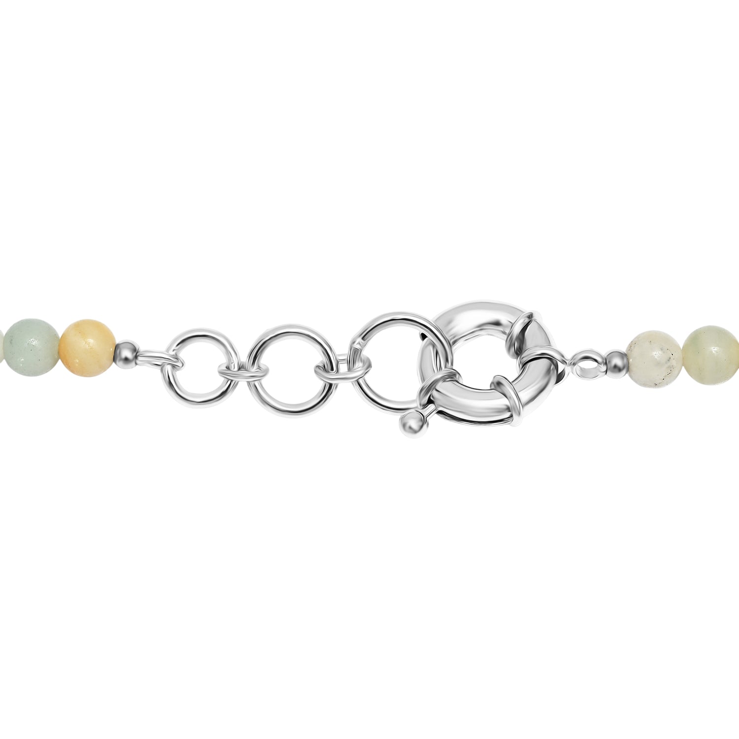 EVER TRUE Amazonit Halskette ca. 50 cm Nickelfreies Messing Platiniert ca. 330.00 ct