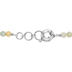 EVER TRUE Amazonit Halskette ca. 50 cm Nickelfreies Messing Platiniert ca. 330.00 ct