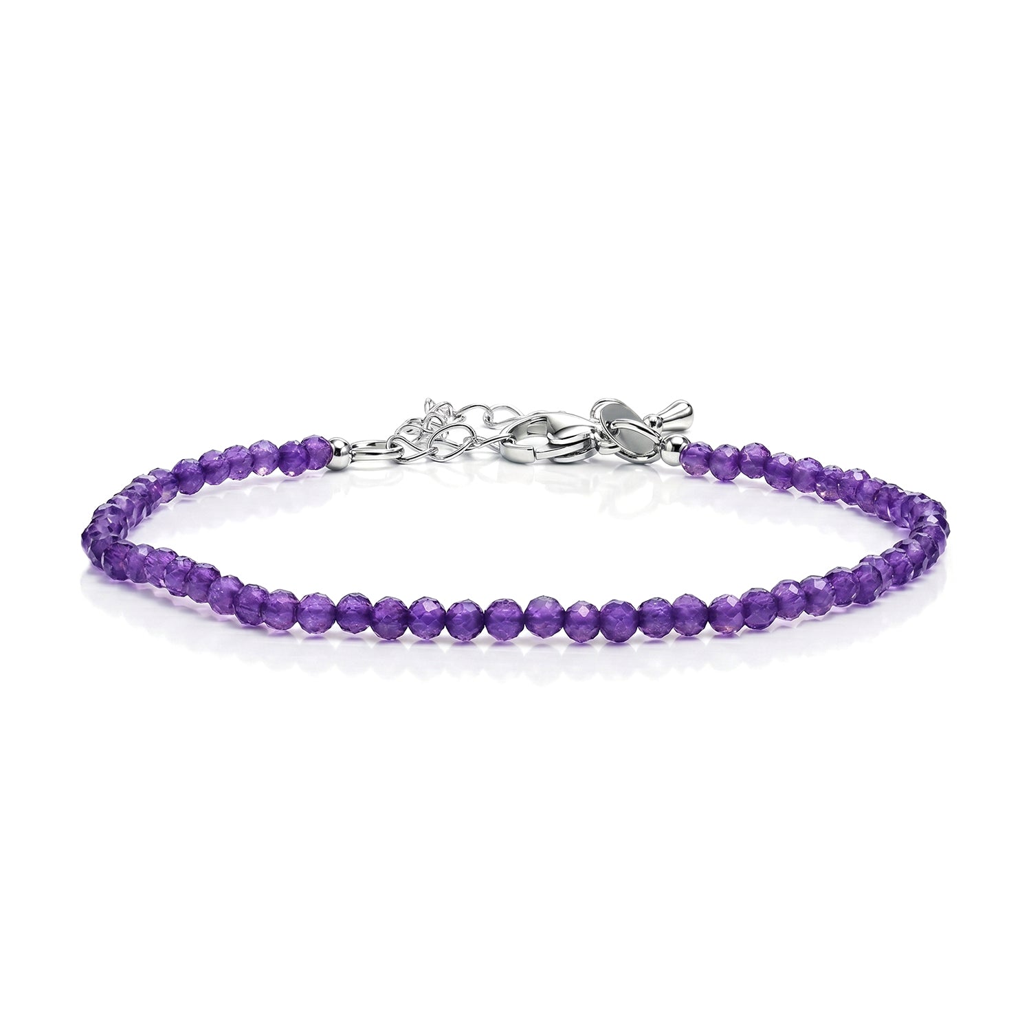 EVER TRUE Amethyst Armband ca. 19 cm 316L Edelstahl ca. 10.50 ct