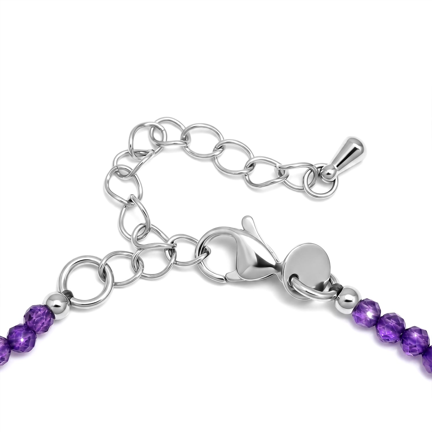 EVER TRUE Amethyst Armband ca. 19 cm 316L Edelstahl ca. 10.50 ct