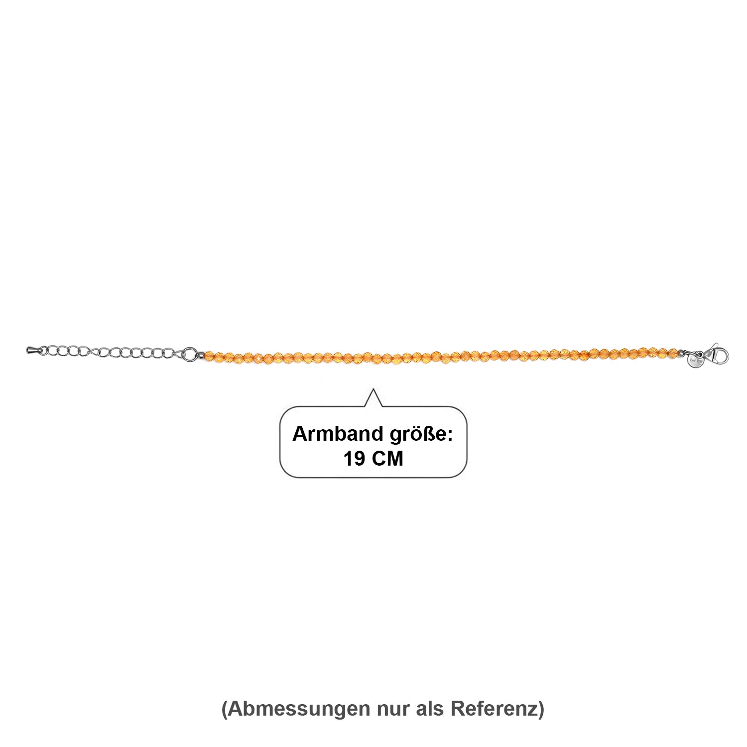 EVER TRUE Citrin Armband ca. 19 cm 316L Edelstahl ca. 14.50 ct