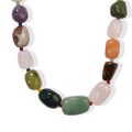 EVER TRUE Mehrfarbig Edelsteine Halskette ca. 60 cm Nickelfreies Messing Platiniert ca. 560.00 ct