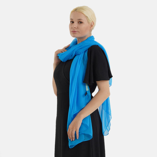 LA MAREY Luxus-Seidenschal aus 100% Maulbeerseide, weicher Fall, 110x180 cm, Kupfer