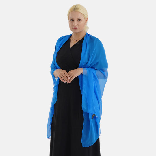 LA MAREY Luxus-Seidenschal aus 100% Maulbeerseide, weicher Fall, 110x180 cm, Kupfer