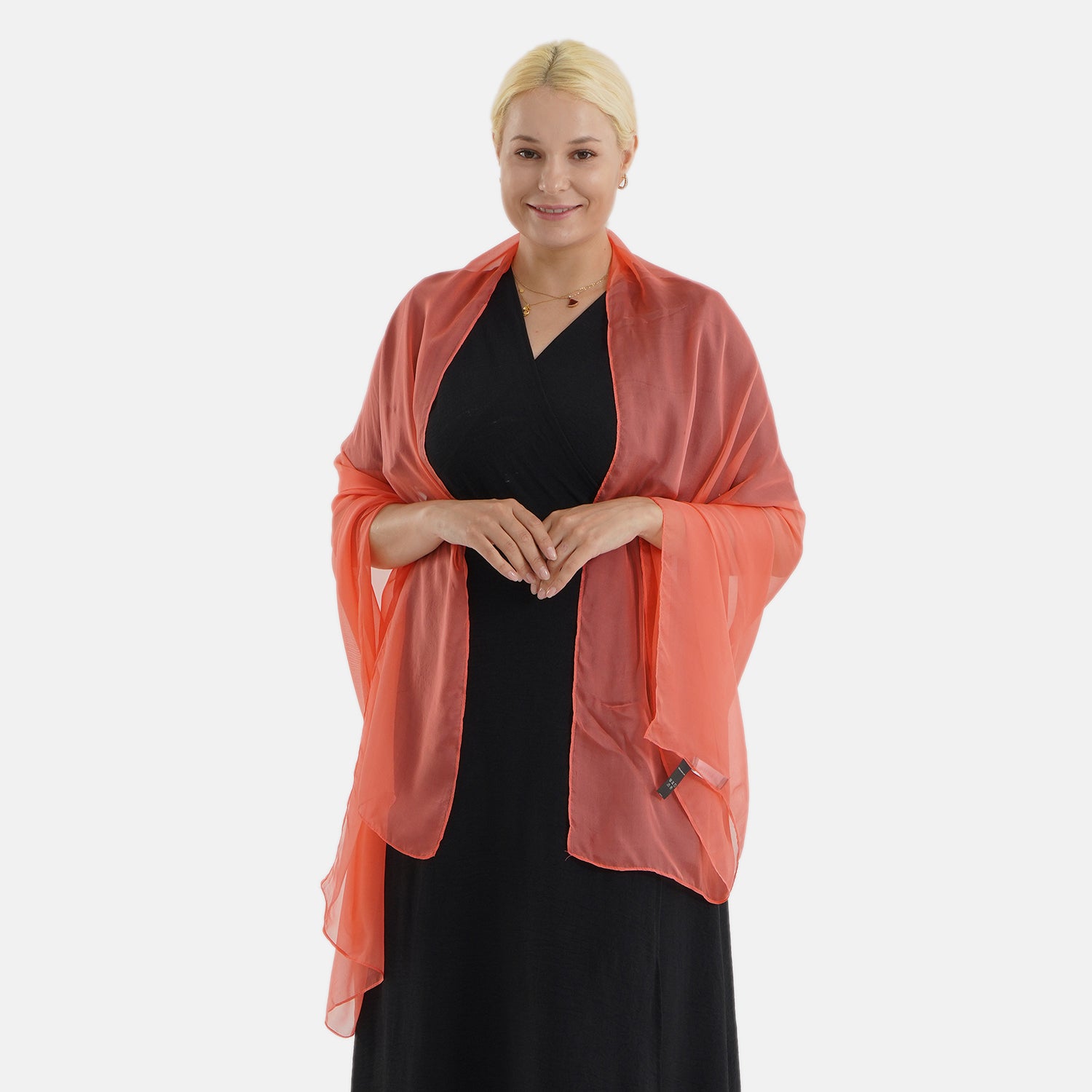 LA MAREY Luxus-Seidenschal aus 100% Maulbeerseide, weicher Fall, 110x180 cm,