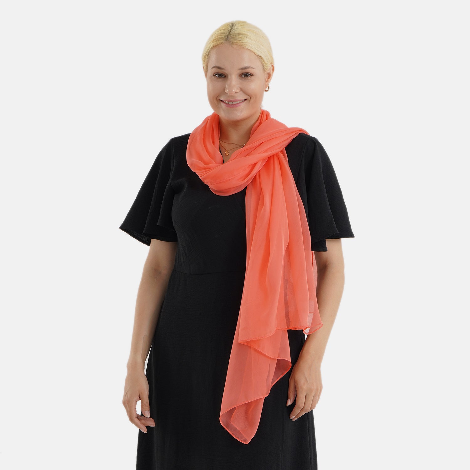 LA MAREY Luxus-Seidenschal aus 100% Maulbeerseide, weicher Fall, 110x180 cm,