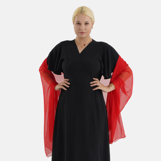 LA MAREY Luxus-Seidenschal aus 100% Maulbeerseide, weicher Fall, 110x180 cm, Kupfer