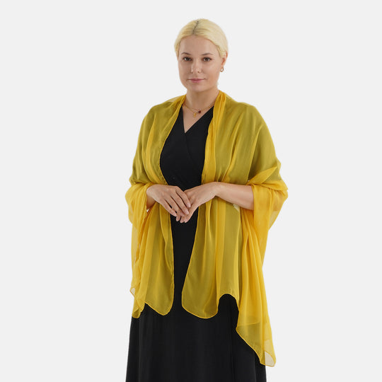 LA MAREY Luxus-Seidenschal aus 100% Maulbeerseide, weicher Fall, 110x180 cm, Kupfer