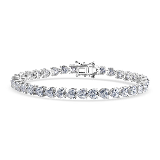 D'Joy Moissanit Armband ca. 19 cm 925 Silber Rhodiniert ca. 14,98 ct.