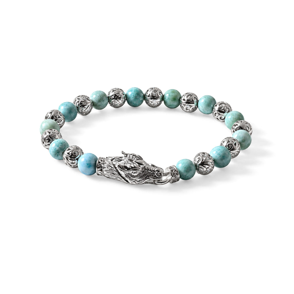D'Joy AA Larimar Armband ca. 19 cm 925 Silber ca. 45,60 ct.