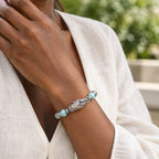 D'Joy AA Larimar Armband ca. 19 cm 925 Silber ca. 45,60 ct.