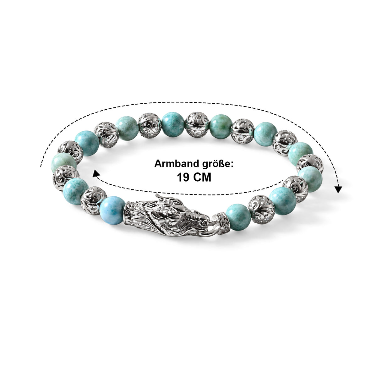 D'Joy AA Larimar Armband ca. 19 cm 925 Silber ca. 45,60 ct.