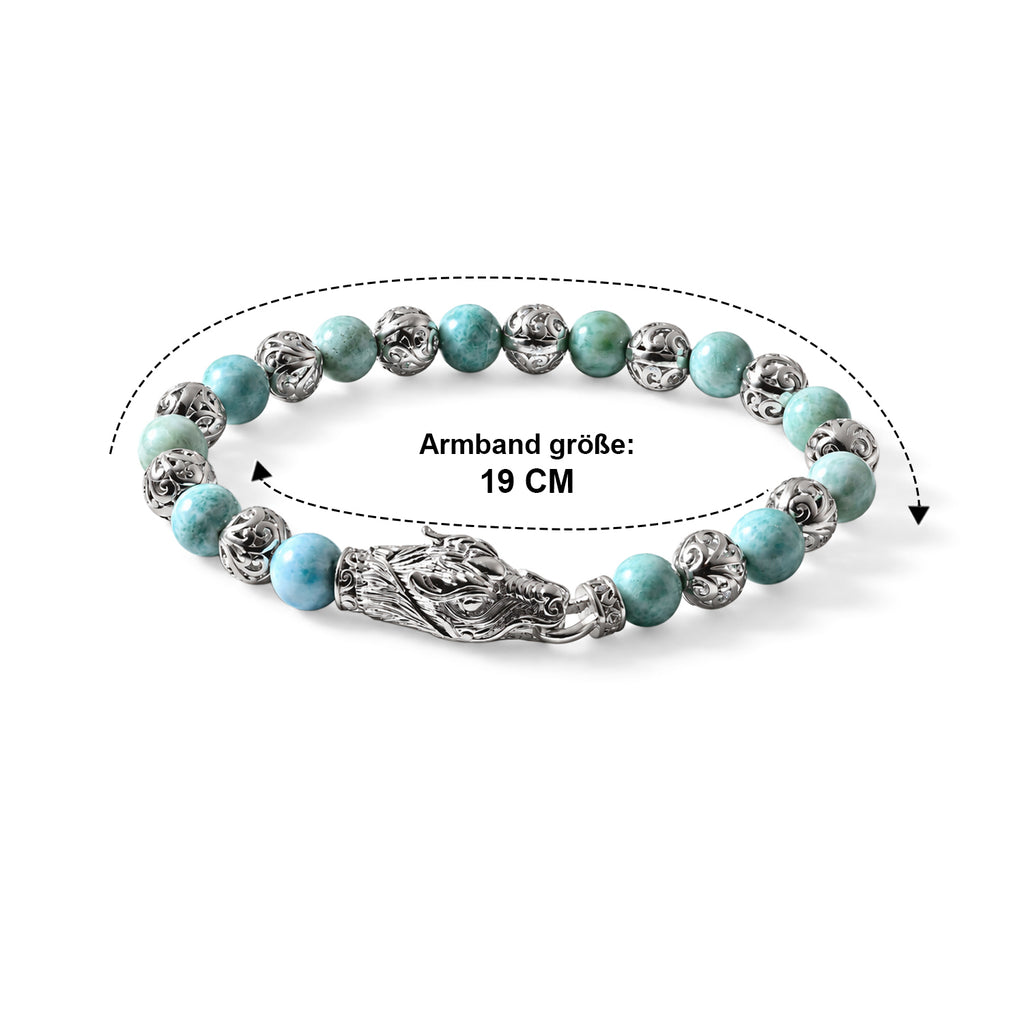 D'Joy AA Larimar Armband ca. 19 cm 925 Silber ca. 45,60 ct.