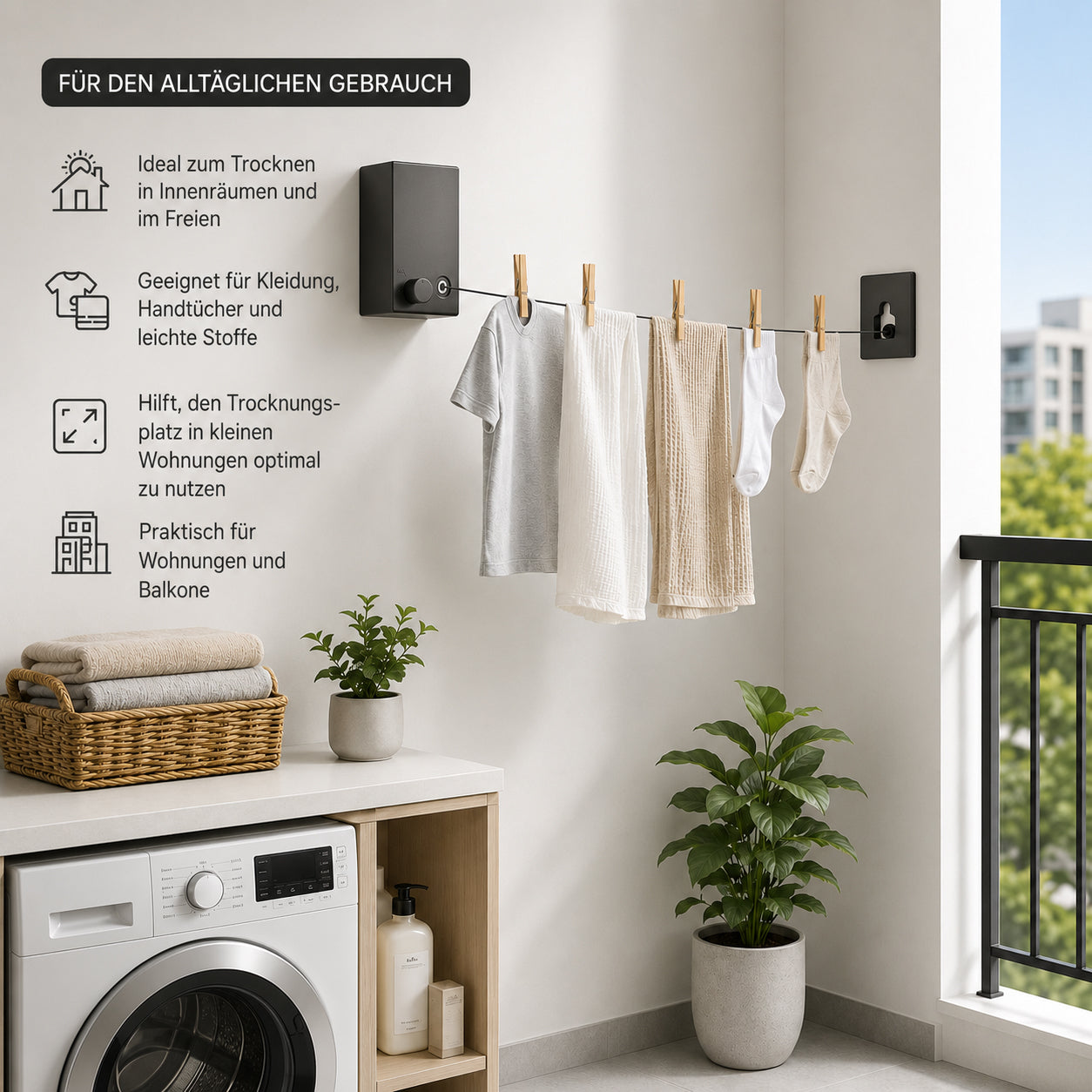 Cloths Drying Rack Color:grey Maximum Length:4.2m Material:ABS+aluminum