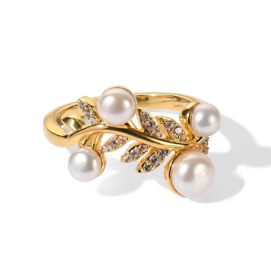 EVER TRUE Süßwasser Perle (5.5 mm) Ring 950 Kupfer (Größe 18.00)