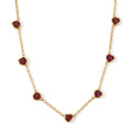 LUXURIANT DIAMOND - AAA Lab Grown Rubin Halskette ca. 45 cm 925 Silber 750 Gelbgold vermeil ca. 8,14 ct.
