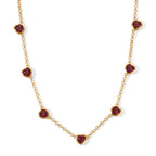 LUXURIANT DIAMOND - AAA Lab Grown Rubin Halskette ca. 45 cm 925 Silber 750 Gelbgold vermeil ca. 8,14 ct.