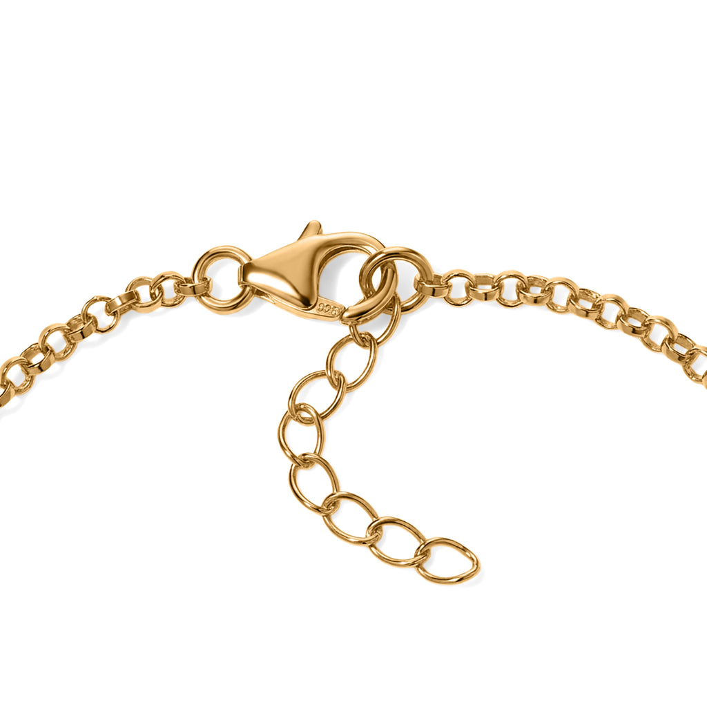 LUXURIANT - AAA Lab Grown Rubin Armband ca. 19 cm 925 Silber 750 Gelbgold vermeil ca. 8,82 ct.
