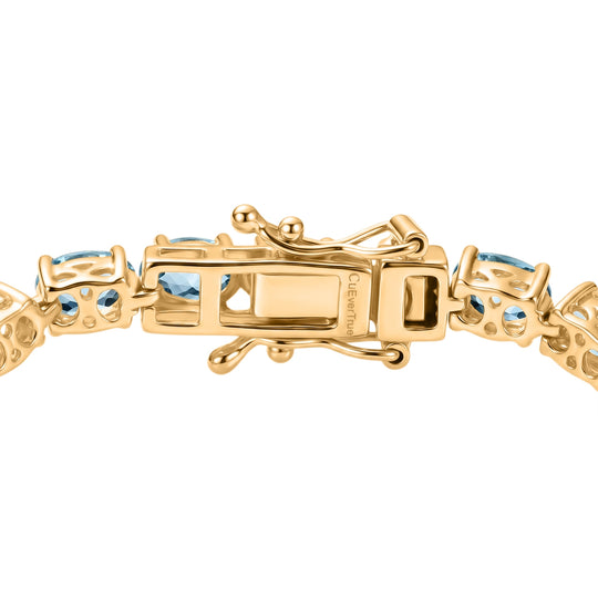 EverTrue Multi Edelstein 20cm Armband, 950 Kupfer mit Gelbgold E-Beschichtung - 19,94 ct.