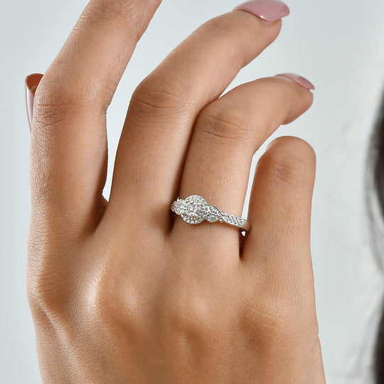 EVER TRUE Lab Grown Diamant SI-GH Ring Nickelfreies Messing (Größe 21.00) ca. 0,05 ct