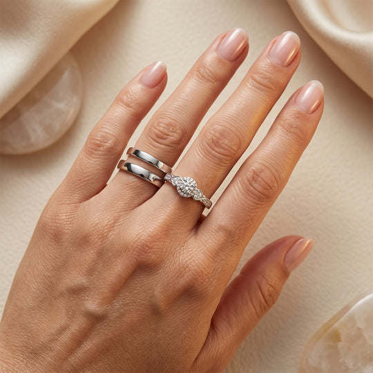 EVER TRUE Lab Grown Diamant SI-GH Ring Nickelfreies Messing (Größe 21.00) ca. 0,05 ct
