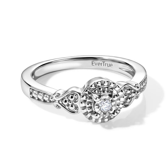 EVER TRUE Lab Grown Diamant SI-GH Ring Nickelfreies Messing (Größe 21.00) ca. 0,05 ct