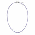 CLOSE OUT - Tansanit Halskette ca. 40.5 cm 925 Silber Rhodiniert ca. 30.00 ct