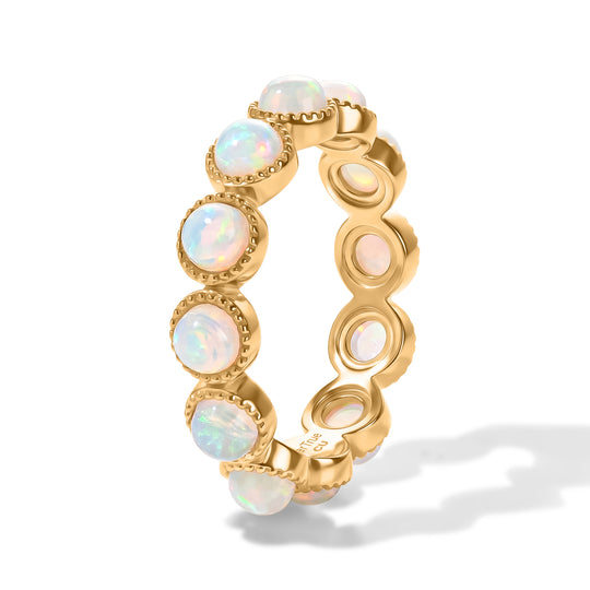 EVER TRUE AA Natürlicher, äthiopischer Welo Opal Ring 950 Kupfer (Größe 19.00) ca. 2,23 ct