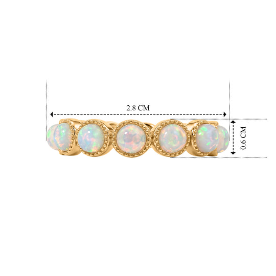 EVER TRUE AA Natürlicher, äthiopischer Welo Opal Ring 950 Kupfer (Größe 19.00) ca. 2,23 ct