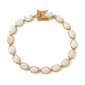 D'Joy AA Natürlicher, äthiopischer Welo Opal Armband ca. 19 cm 925 Silber 750 Gelbgold vermeil ca. 15,27 ct.