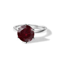 D'Joy Afrikanischer Rubin (Fissure gefüllt) Ring 925 Silber Rhodiniert (Größe 17.00) (10-15 Werktage Lieferzeit) ca. 5.58 ct