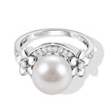 D'Joy Moissanit Ring 925 Silber Rhodiniert (Größe 17.00)