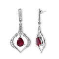 D'Joy afrikanische Rubin und Zirkon Ohrringe - 3,45 ct.