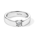 EVER TRUE Weißer Diamant Ring Nickelfreies Messing (Größe 17.00) ca. 0,01 ct