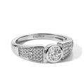 EVER TRUE Weißer Diamant Ring Nickelfreies Messing (Größe 18.00)