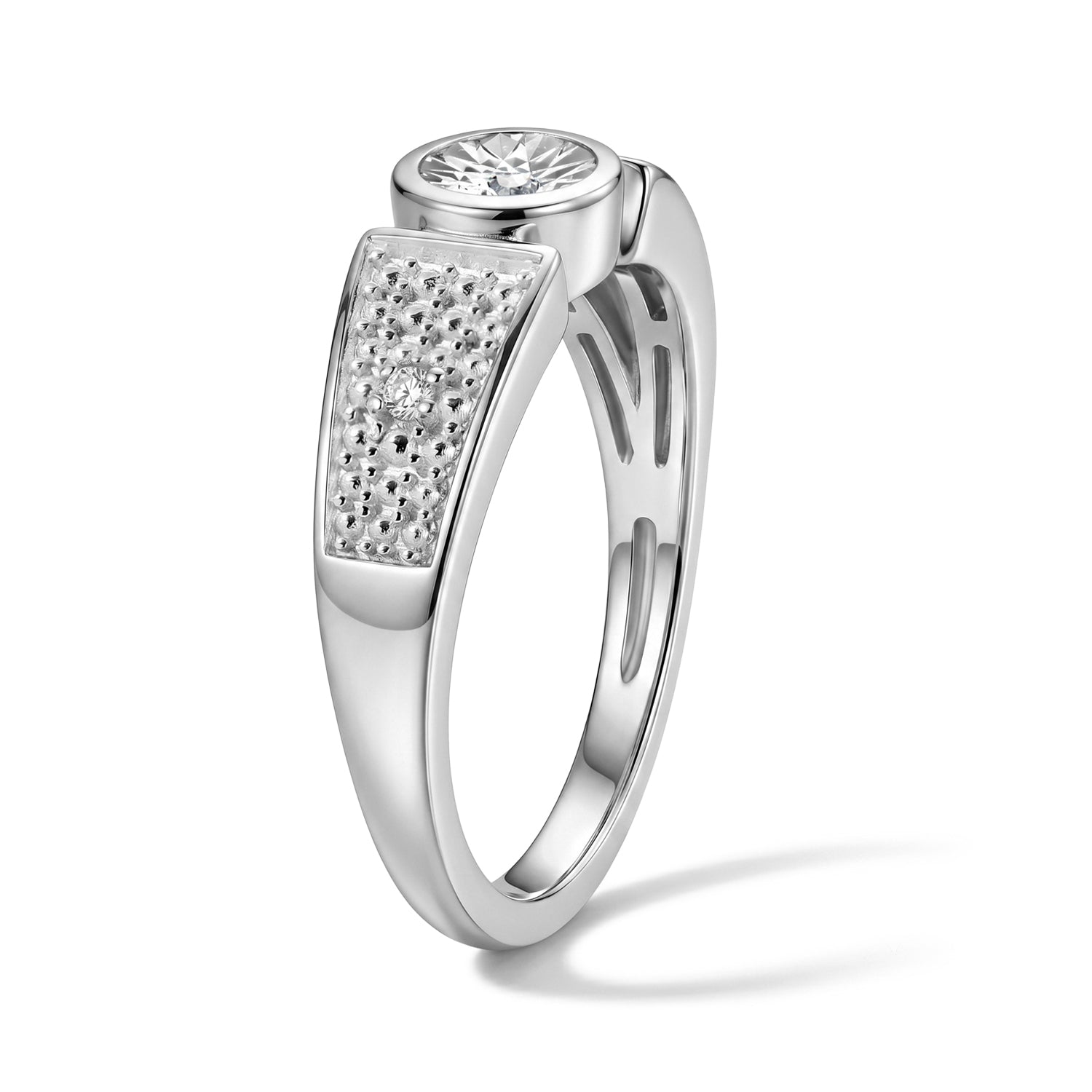 EVER TRUE Weißer Diamant Ring Nickelfreies Messing (Größe 21.00)