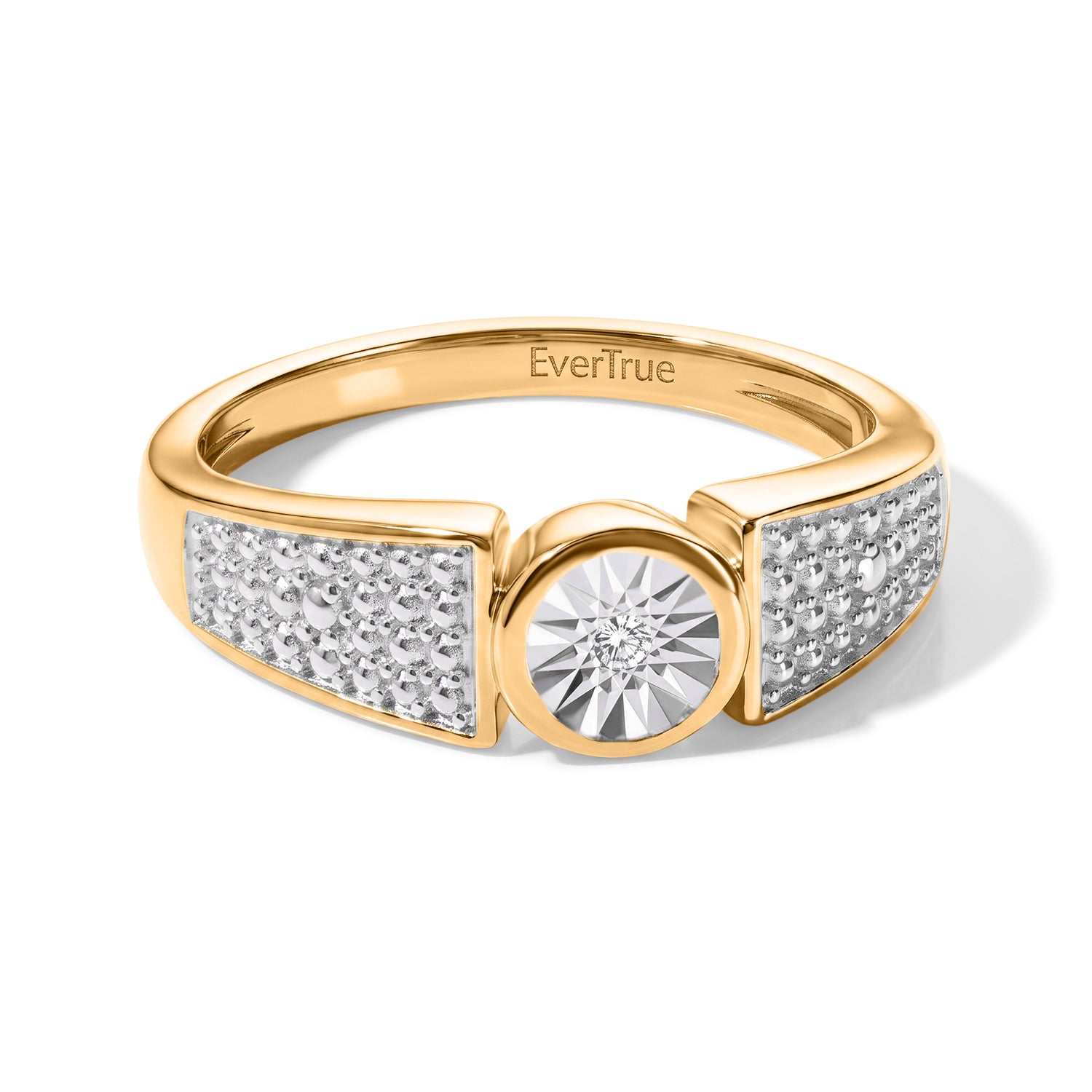 EVER TRUE Weißer Diamant Ring Nickelfreies Messing (Größe 16.00)