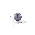 D'Joy Lila Edison Perle (10-11 mm) Ohrringe 925 Silber Rhodiniert