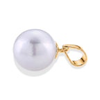 D'Joy Weiße Edison Perle (10-11 mm) Anhänger 925 Silber Vergoldet