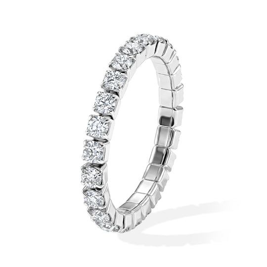 D'Joy Moissanit Ring 925 Silber Rhodiniert (Größe 22.00) ca. 3,60 ct