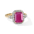 LUXURIANT DIAMOND - AAA Burmesischer Rubin, Lab Grown Diamant Ring 417 Gold (Größe 17.00) ca. 2,73 ct