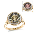 LUXORO AAA Turkizit, Weißer Diamant Ring 417 Gold (Größe 16.50) ca. 4,51 ct