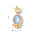 EVER TRUE Regenbogen Mondstein Ohrringe 950 Kupfer ca. 4,58 ct.