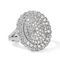 LUXURIANT DIAMOND - Lab Grown Diamant SGL zertifiziert SI-GH Ring 925 Silber Rhodiniert (Größe 17.00) ca. 2.00 ct