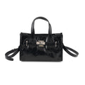LA MAREY Strukturierte Henkeltasche aus echtem Leder, Schwarz, 25x12x18 cm